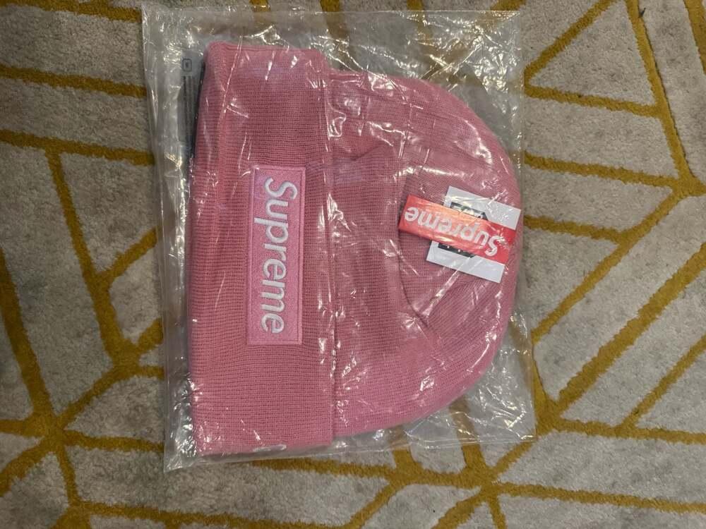 Supreme x New Era Box Logo Beanie 'Dusty Pink' FW24